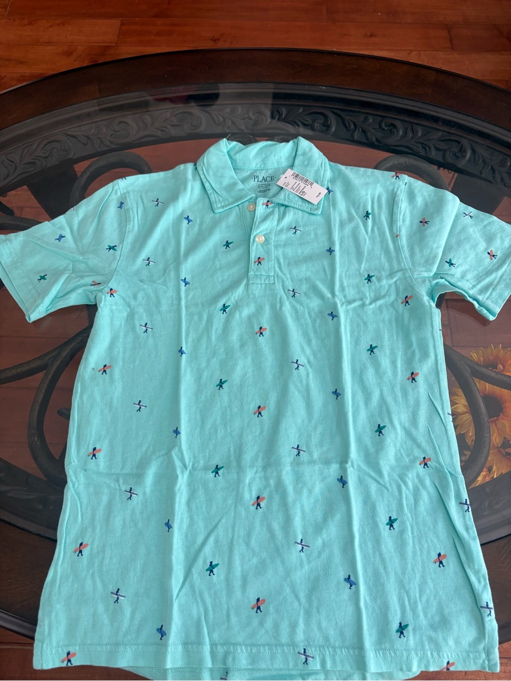 Boys Surf Print Polo
